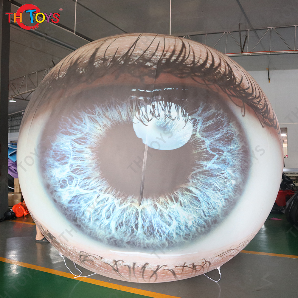 Free Door Shipping Inflatable Halloween Eyeball With LED Lights Holiday Horror Decorations Garden Yard Luminous Decoration