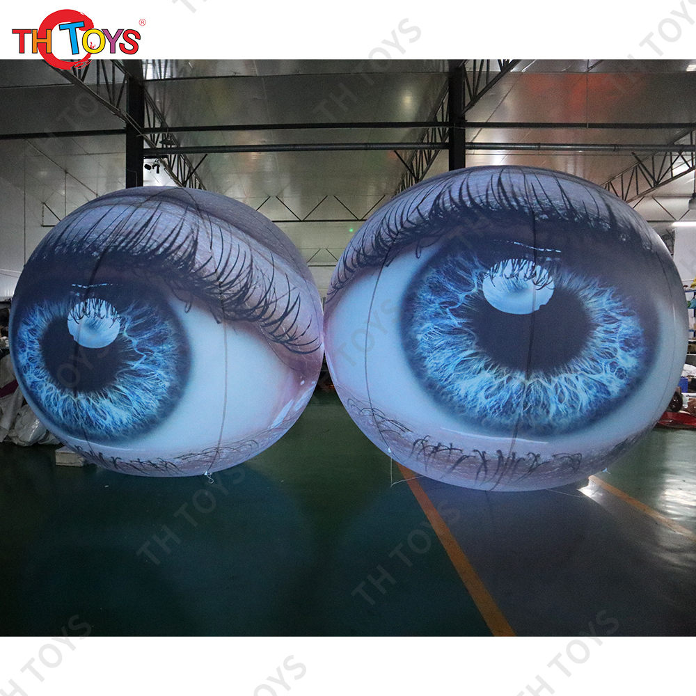 Free Door Shipping Inflatable Halloween Eyeball With LED Lights Holiday Horror Decorations Garden Yard Luminous Decoration