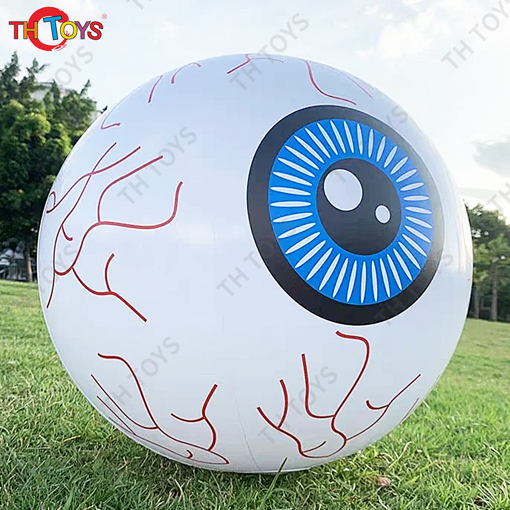 Free Door Shipping Inflatable Halloween Eyeball With LED Lights Holiday Horror Decorations Garden Yard Luminous Decoration