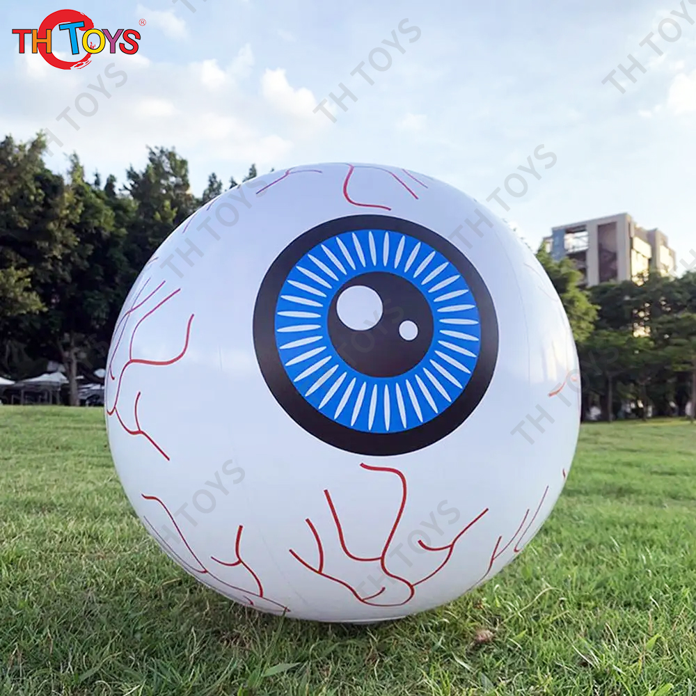Free Door Shipping Inflatable Halloween Eyeball With LED Lights Holiday Horror Decorations Garden Yard Luminous Decoration