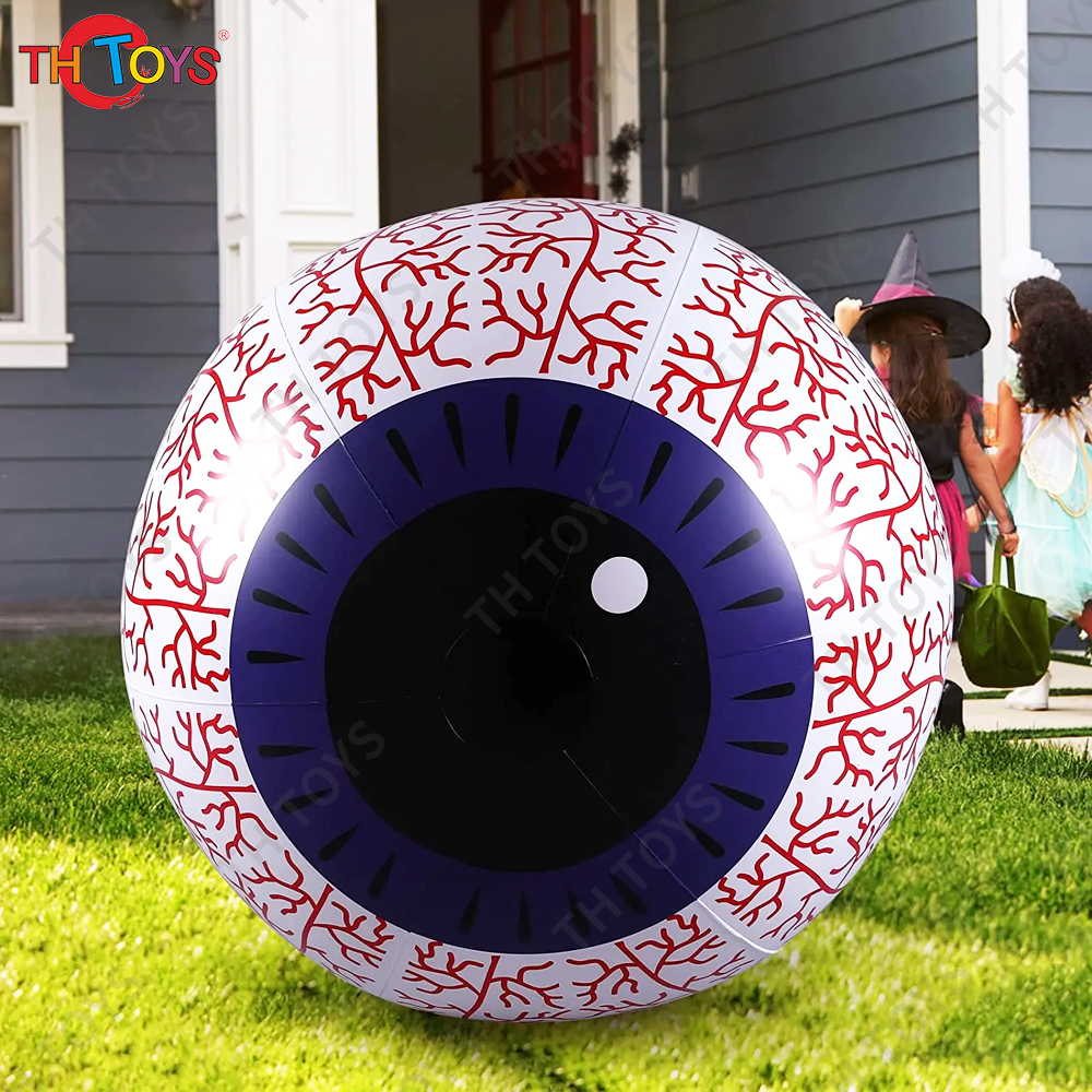 Free Door Shipping Inflatable Halloween Eyeball With LED Lights Holiday Horror Decorations Garden Yard Luminous Decoration