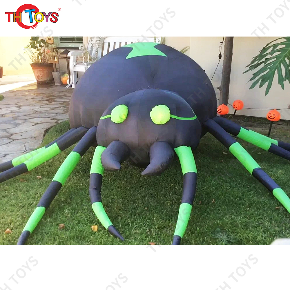 free air ship to door,Giant Inflatable spider halloween animal backyard decoration, 6m 20ft black spider model balloon