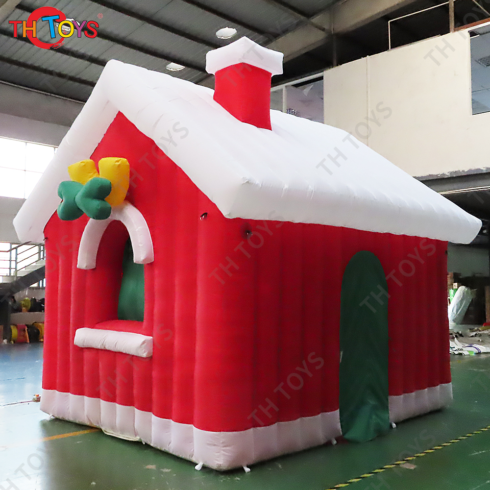 Free Shipping 2.5x2.5m Inflatable Christmas House Xmas Party Rental Santa Grotto for Sale