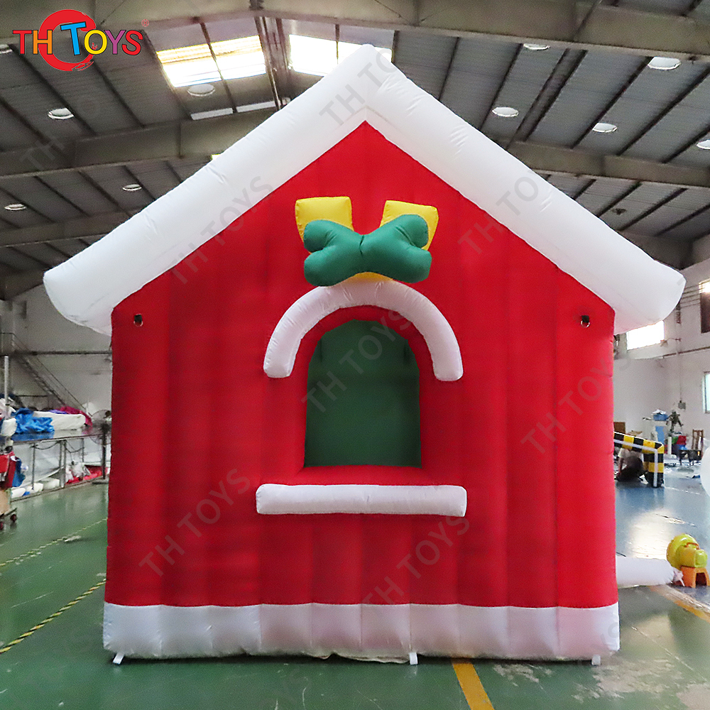 Free Shipping 2.5x2.5m Inflatable Christmas House Xmas Party Rental Santa Grotto for Sale