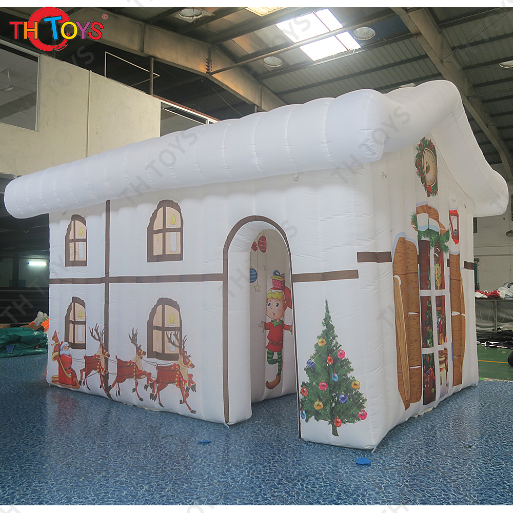 Free air ship to door!3x3x2.5m high Christmas decorations giant Inflatable Santa Grotto, Christmas house tent inflatable