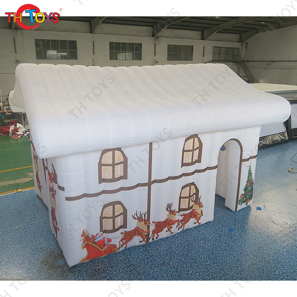 Free air ship to door!3x3x2.5m high Christmas decorations giant Inflatable Santa Grotto, Christmas house tent inflatable