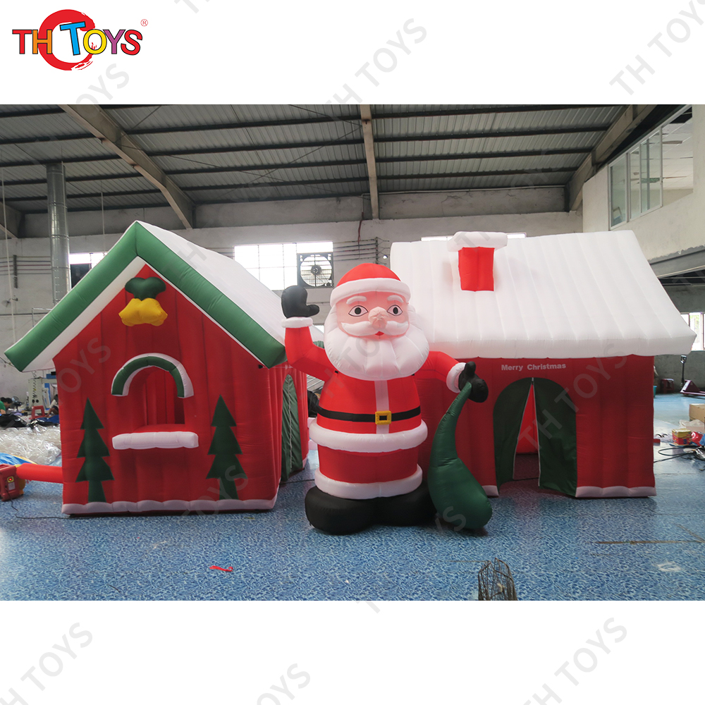 Free Shipping Giant Inflatable Christmas House for Sale Outdoor Inflatable Santa House Event Tents