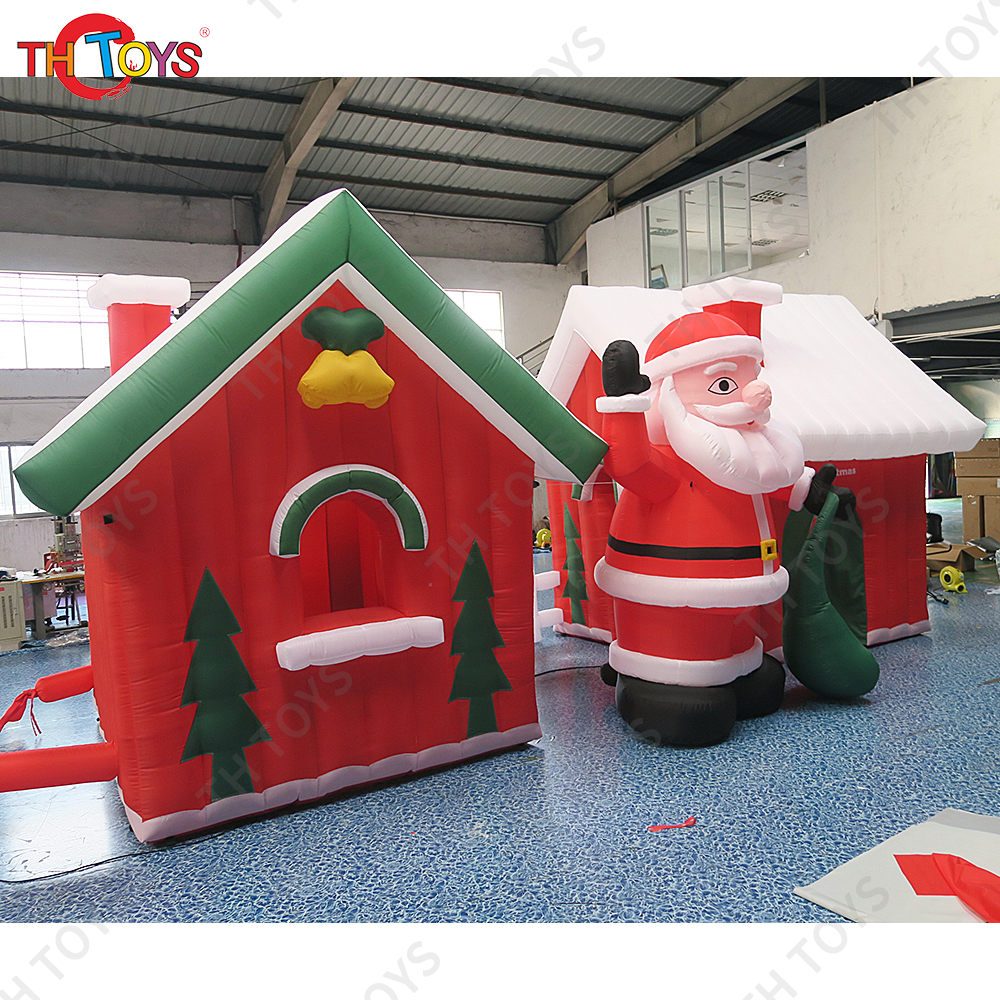 Free Shipping Giant Inflatable Christmas House for Sale Outdoor Inflatable Santa House Event Tents