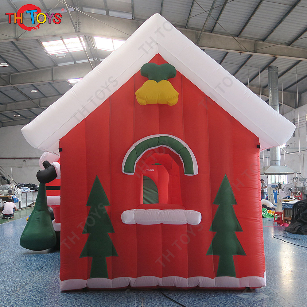 Free Shipping Giant Inflatable Christmas House for Sale Outdoor Inflatable Santa House Event Tents