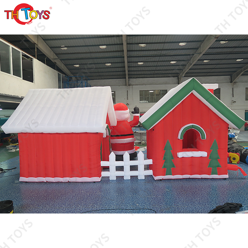 Free Shipping Giant Inflatable Christmas House for Sale Outdoor Inflatable Santa House Event Tents