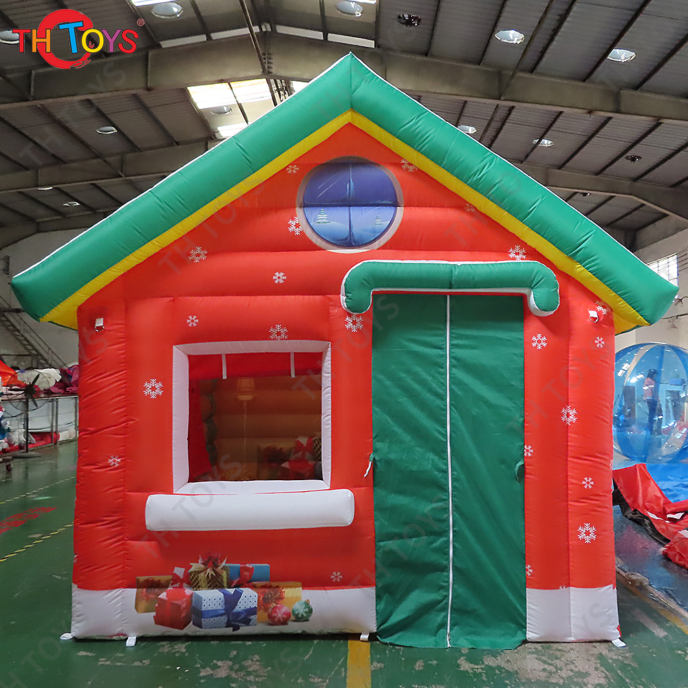 4mLx3mWx3mH new design giant lights inflatable christmas house inflatable santa house inflatable christmas santa grotto for sale