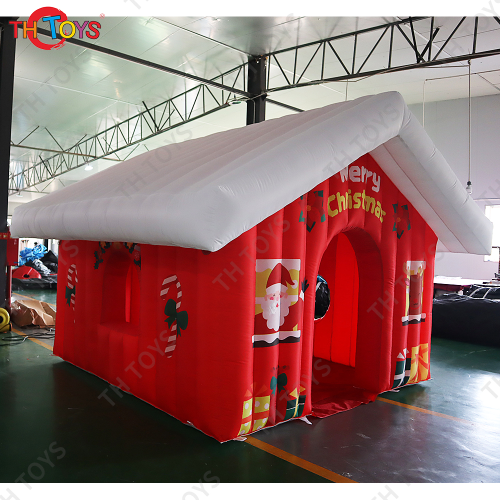 New Design Outdoor Santa Grotto Inflatable Christmas House Tent Inflatable Cabin Decoration For Events