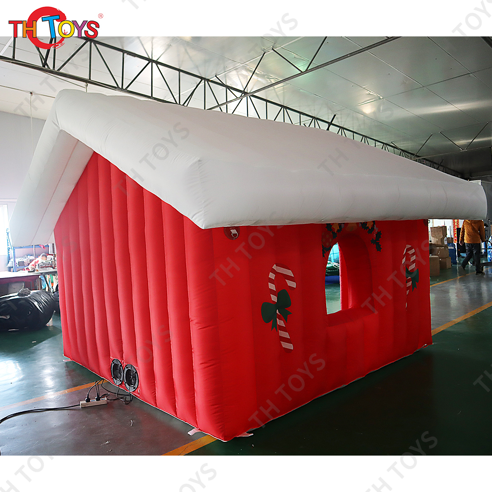 New Design Outdoor Santa Grotto Inflatable Christmas House Tent Inflatable Cabin Decoration For Events