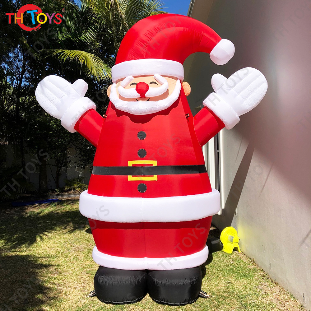 6m/20ft New Giant Christmas Inflatable Santa Claus Outdoor Decoration Weatherproof Vacation Holiday Party Decor for Garden Lawn