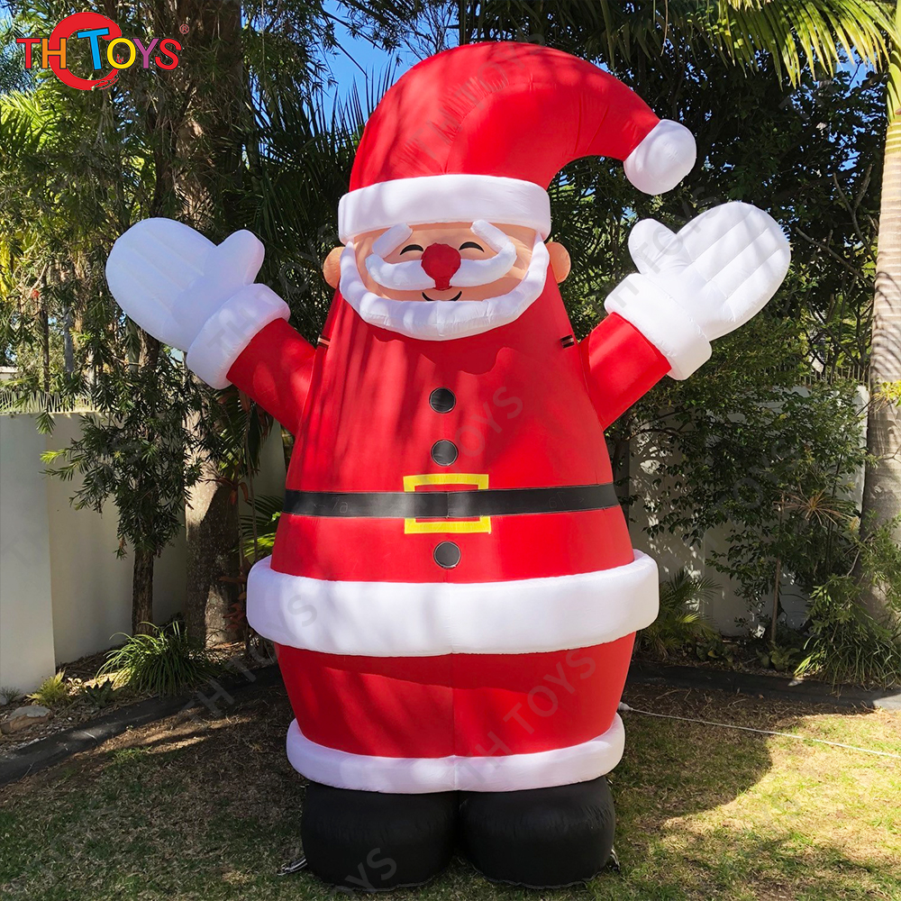 6m/20ft New Giant Christmas Inflatable Santa Claus Outdoor Decoration Weatherproof Vacation Holiday Party Decor for Garden Lawn