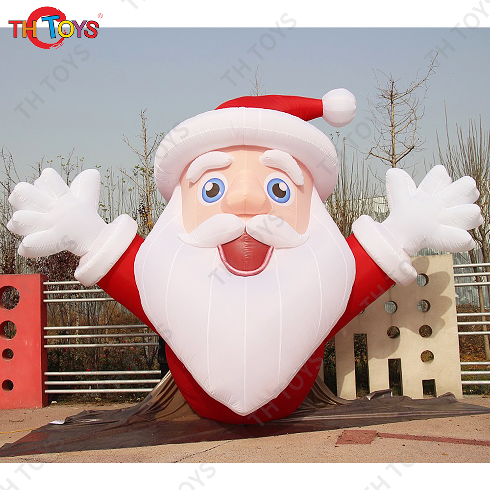 6m20ft Tall Inflatable Christmas Doll Blown Up Illuminated Santa Claus Christmas Doll For Home navidad New Year Party Decor