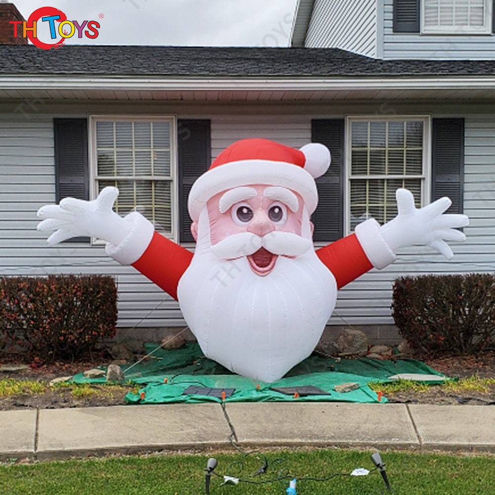 6m20ft Tall Inflatable Christmas Doll Blown Up Illuminated Santa Claus Christmas Doll For Home navidad New Year Party Decor