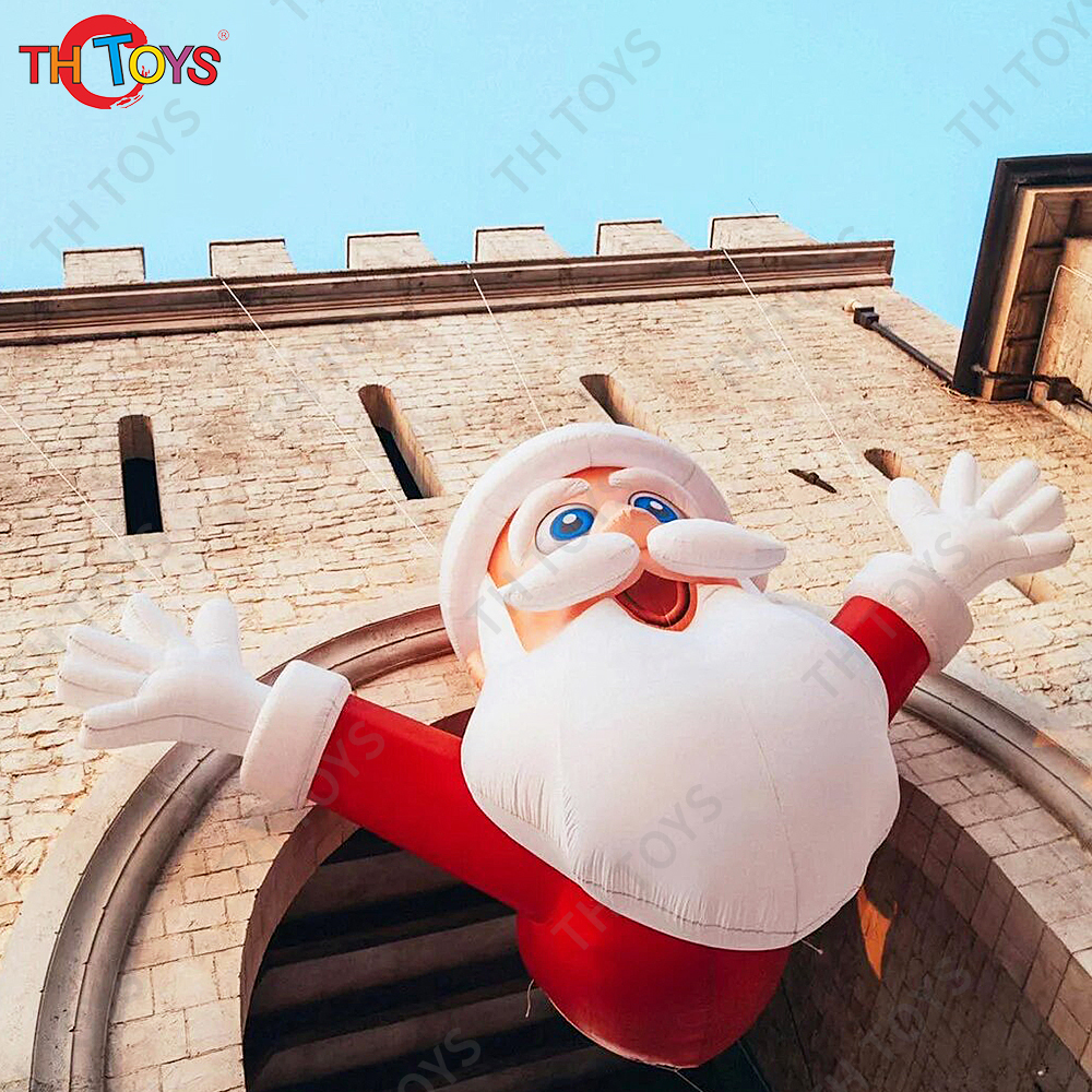 6m20ft Tall Inflatable Christmas Doll Blown Up Illuminated Santa Claus Christmas Doll For Home navidad New Year Party Decor