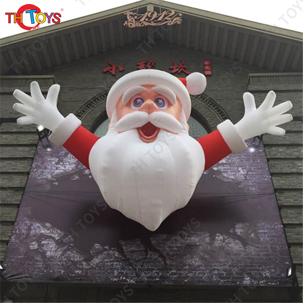6m20ft Tall Inflatable Christmas Doll Blown Up Illuminated Santa Claus Christmas Doll For Home navidad New Year Party Decor