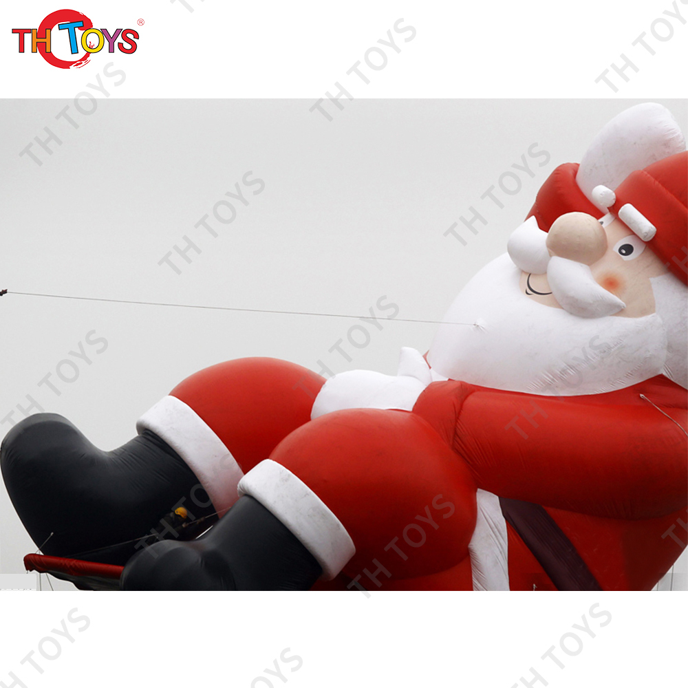 Free air shipping inflatable santa claus Sitting on roof santa claus outdoor advertising wave hand christmas santa claus