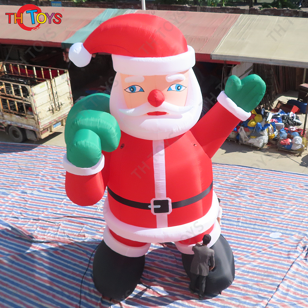 Merry Christmas 12m 40ft tall New Design Giant Inflatable Santa Claus Father Christmas Old Man Inflatable Outdoor