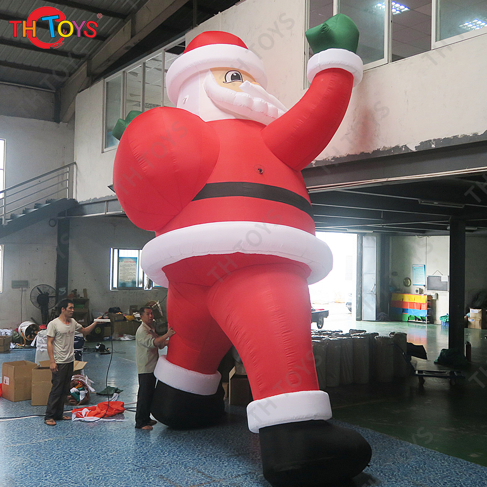 Inflatable Santa Claus Wall Climbing Christmas Decoration with Built-in blower New Year Party Outdoor Ornament