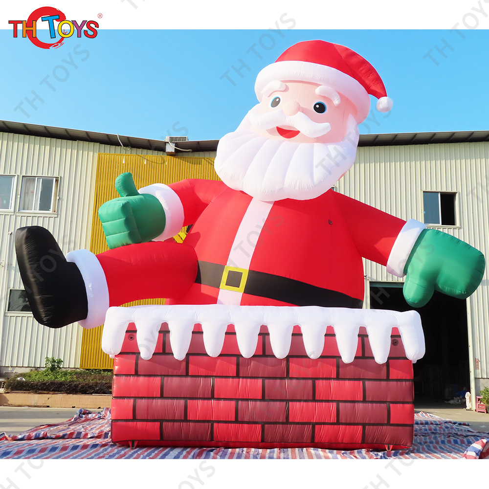 Free Door Shipping Outdoor Advertising Christmas Giant Inflatable Santa Claus Model Cartoon for Sale
