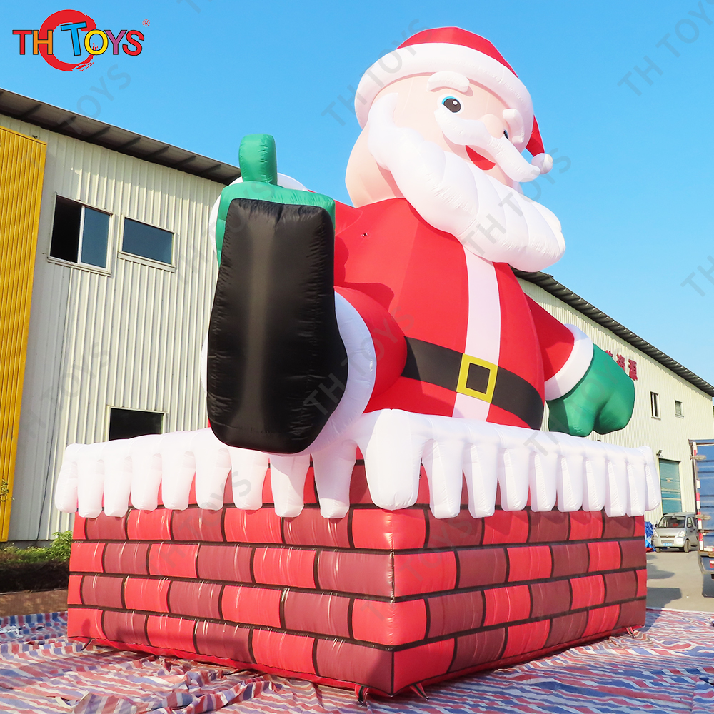 Free Door Shipping Outdoor Advertising Christmas Giant Inflatable Santa Claus Model Cartoon for Sale
