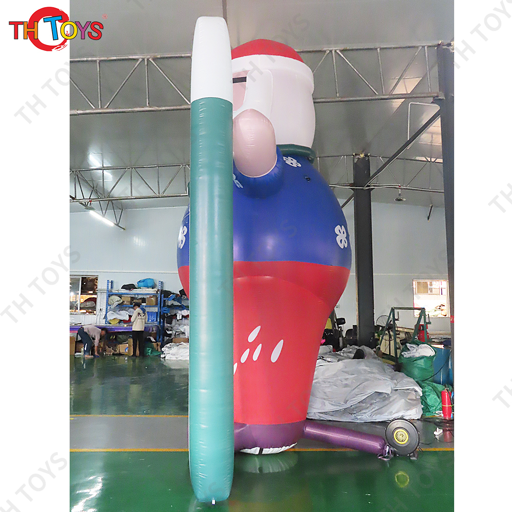 10m Xmas Inflatable Santa Inflatable Model Outdoor Ornament Christmas Gift Party New Year Props Decoration