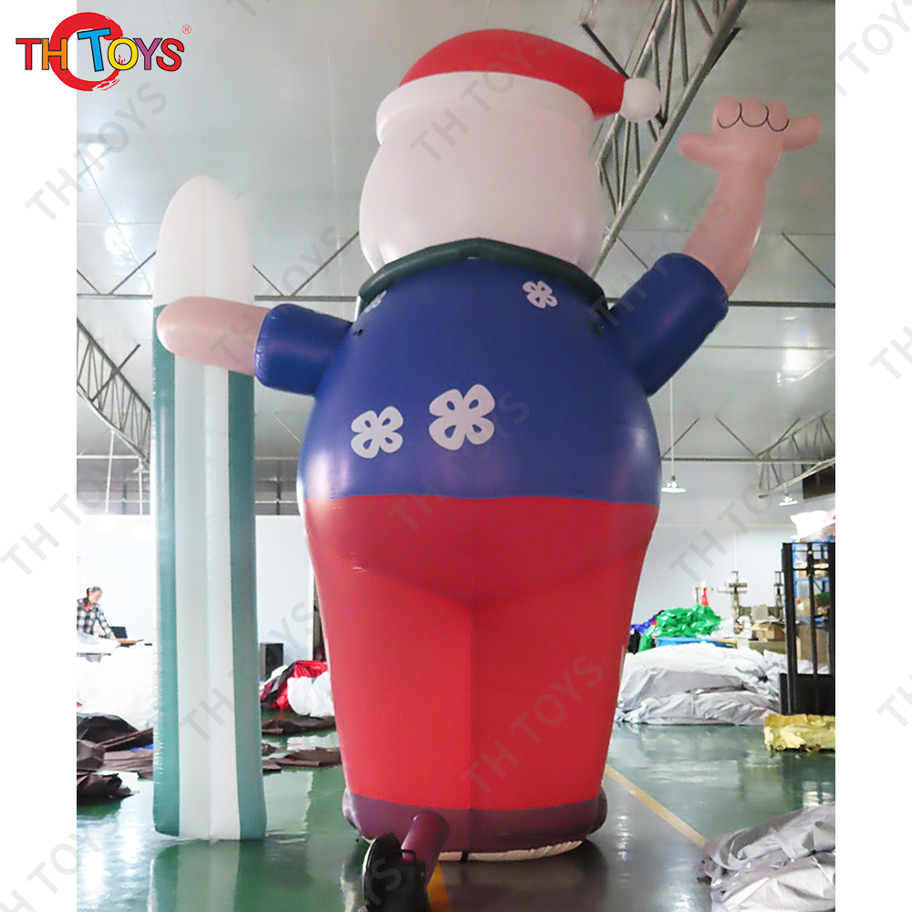 10m Xmas Inflatable Santa Inflatable Model Outdoor Ornament Christmas Gift Party New Year Props Decoration