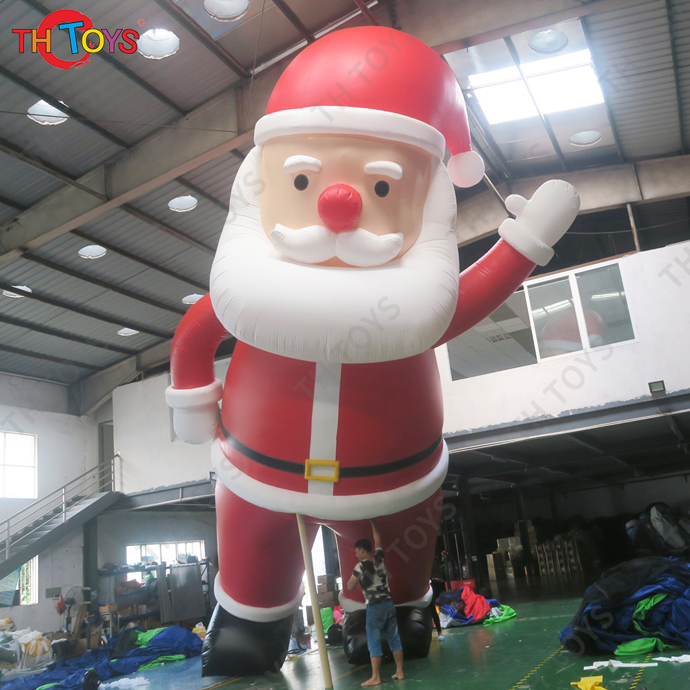 Free door shipping 6m 20ft high giant inflatable santa claus cartoon for sale, Christmas decoration inflatable santa air balloon