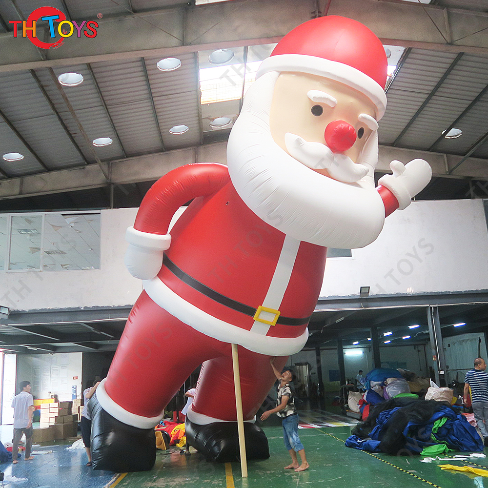 Free door shipping 6m 20ft high giant inflatable santa claus cartoon for sale, Christmas decoration inflatable santa air balloon