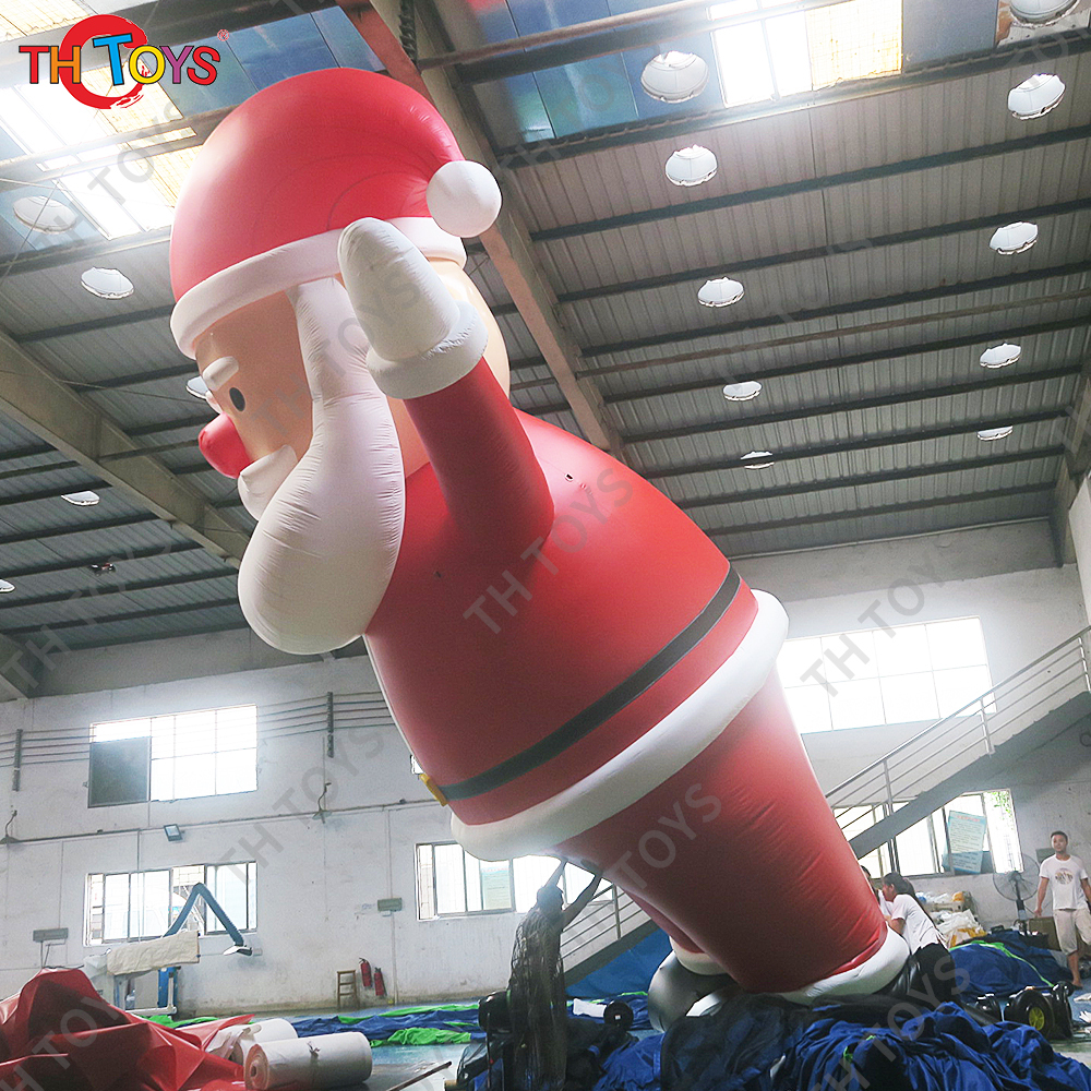 Free door shipping 6m 20ft high giant inflatable santa claus cartoon for sale, Christmas decoration inflatable santa air balloon