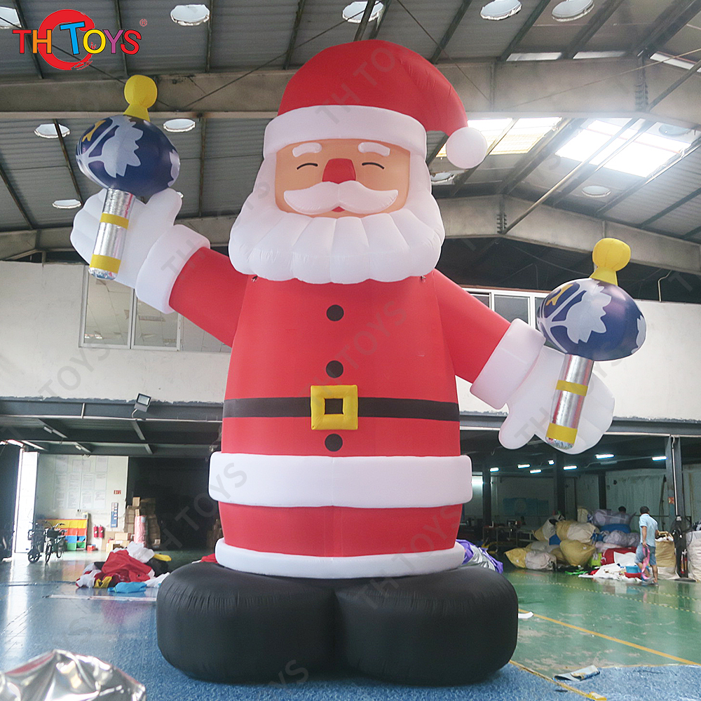Free Door Shipping Giant Inflatable Santa Claus for Christmas Advertising Promotion Xmas Decorations