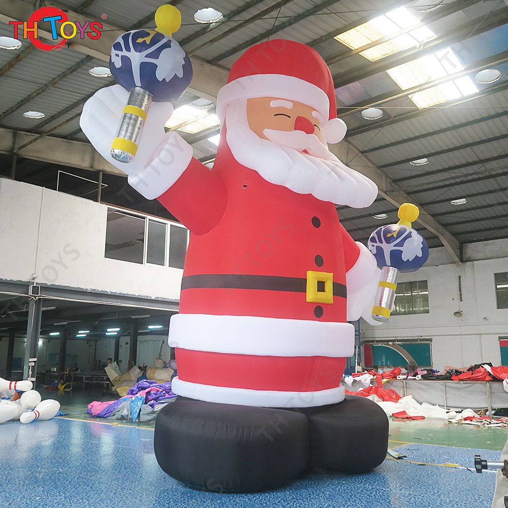 Free Door Shipping Giant Inflatable Santa Claus for Christmas Advertising Promotion Xmas Decorations