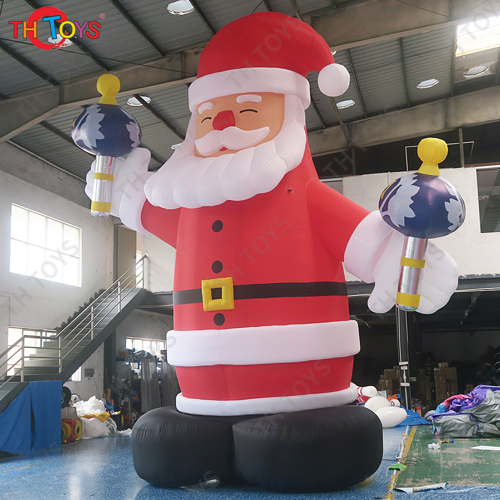 Free Door Shipping Giant Inflatable Santa Claus for Christmas Advertising Promotion Xmas Decorations