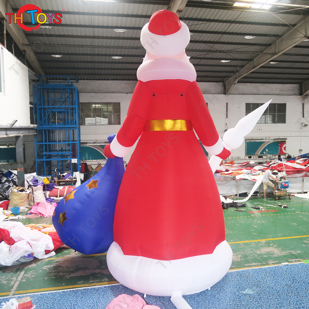 Free air ship to door! Giant Inflatable Santa Claus Advertising Inflatable Christmas Old Man with gift bag