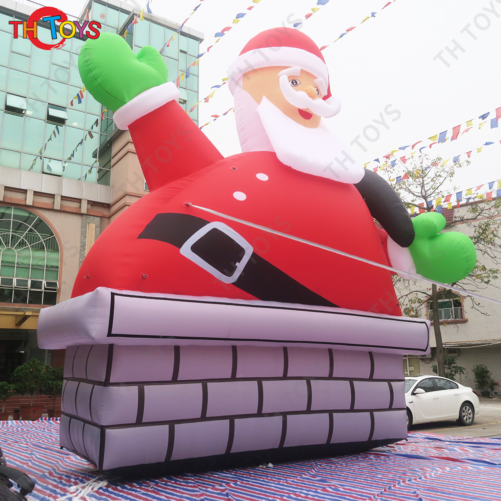 free air shipping! 4m/6m/8m giant inflatable Christmas Santa for advertising large outdoor Father Christmas decorations