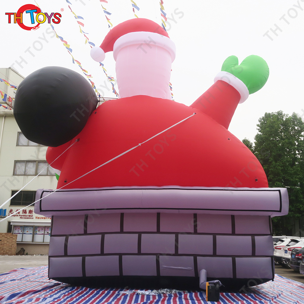 free air shipping! 4m/6m/8m giant inflatable Christmas Santa for advertising large outdoor Father Christmas decorations