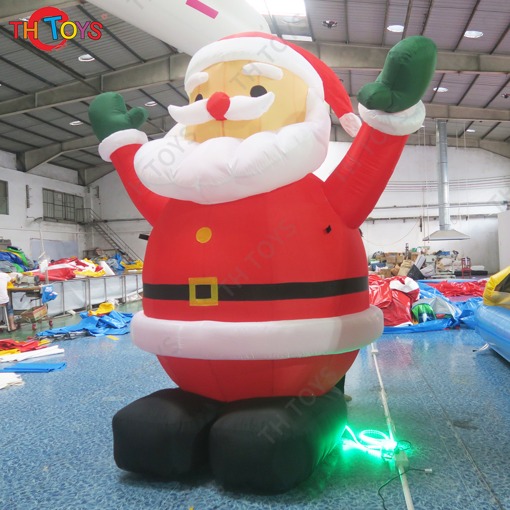 Free Door Ship 13ft Lighting Inflatable Santa Claus Model Blow Up Christmas Xmas Old Father Cartoon with Blower