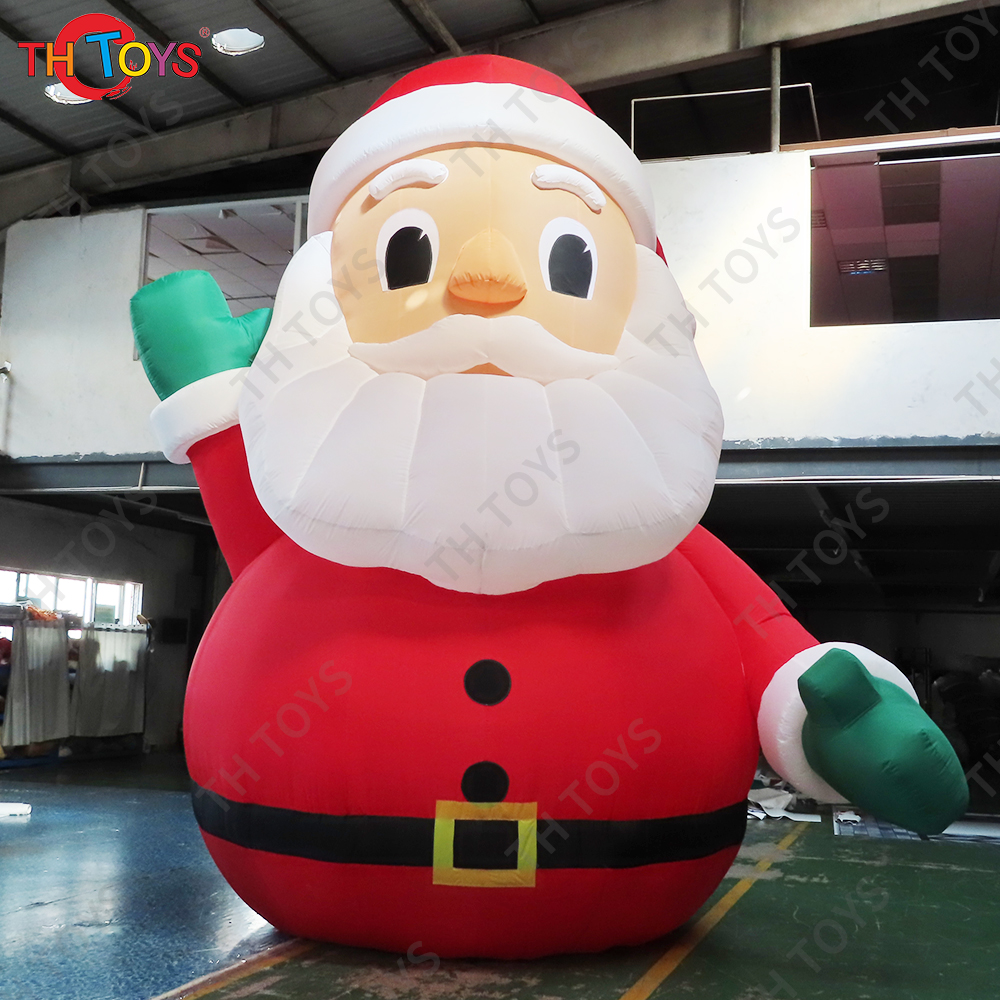 Free Shipping Giant Inflatable Santa Claus Fat Big Xmas Wave Hand Christmas Father Outdoor Inflatables