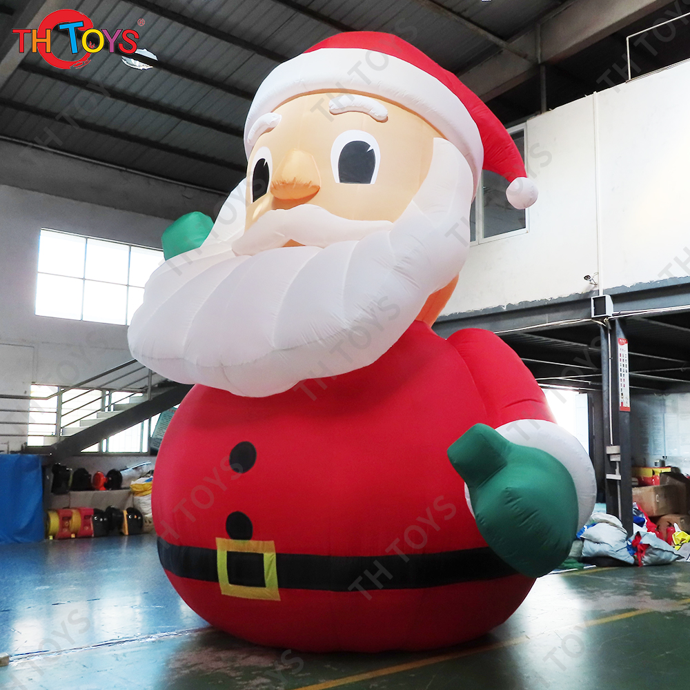 Free Shipping Giant Inflatable Santa Claus Fat Big Xmas Wave Hand Christmas Father Outdoor Inflatables