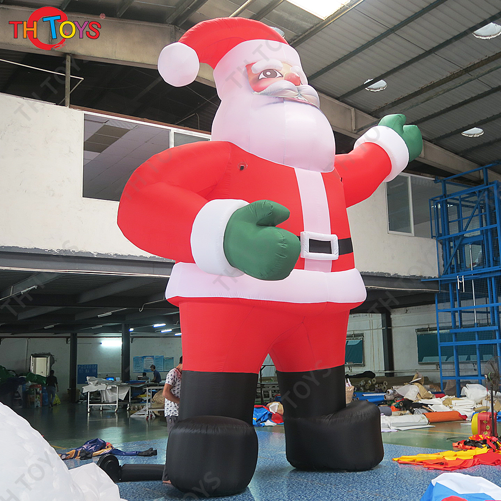 With Air Shipping Outdoor Christmas Inflatable Giant Santa with Light Father Christmas Old Man Santa Claus Decoration
