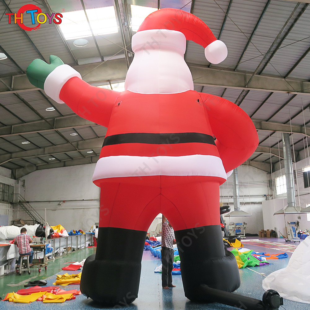 With Air Shipping Outdoor Christmas Inflatable Giant Santa with Light Father Christmas Old Man Santa Claus Decoration