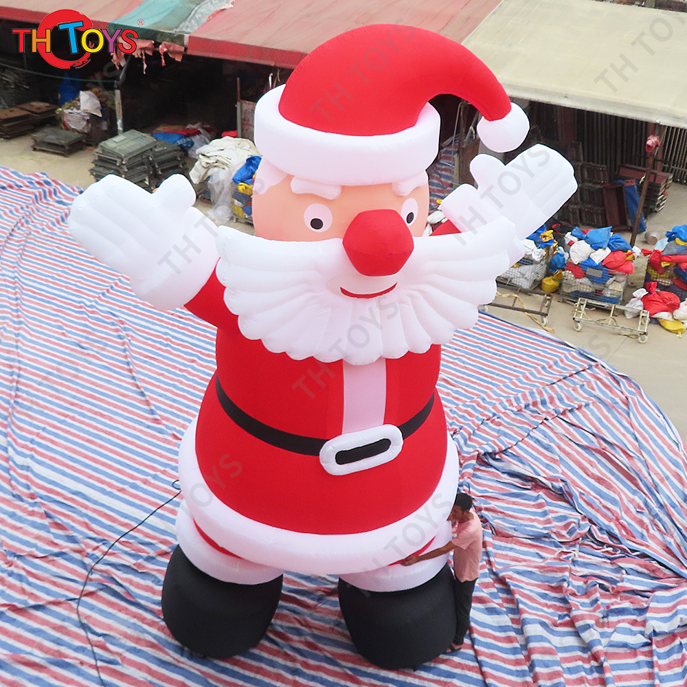 Free Shipping Giant Inflatable Santa Claus with White Mustache Christmas Decorations for Sale