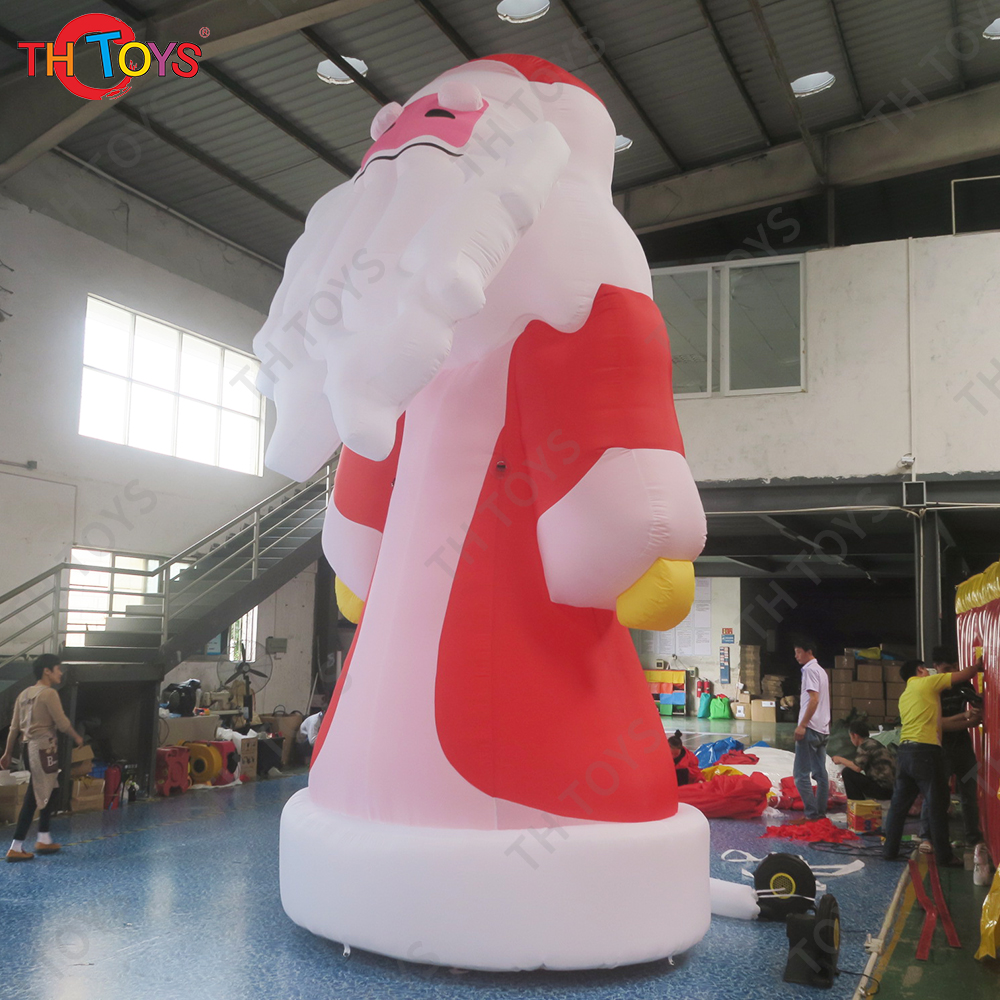 free shipping to door,4m/6m/8m high advertising large outdoor christmas inflatable standing santa claus father old man