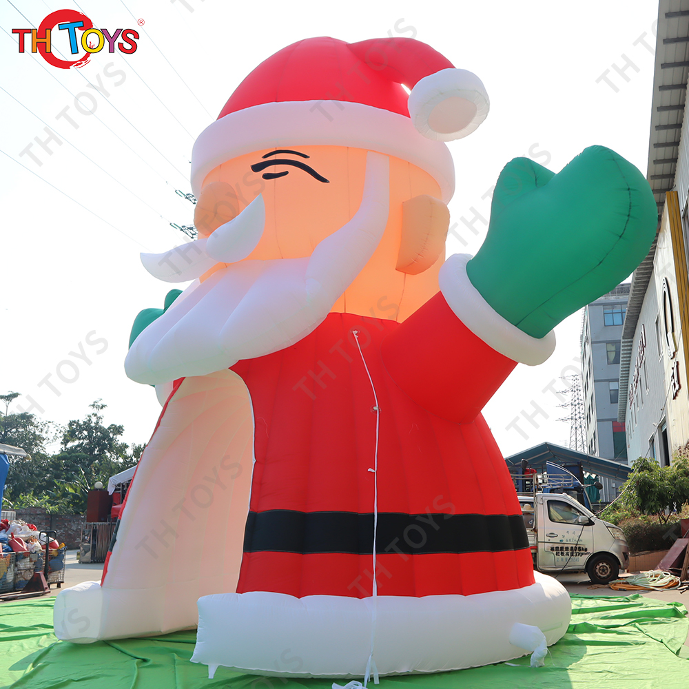 Free Shipping 5mH Oxford Material Christmas Advertising Giant Inflatable Santa Arch Tent Blow Up Tunnel Tents for Sale
