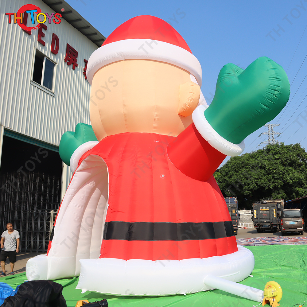 Free Shipping 5mH Oxford Material Christmas Advertising Giant Inflatable Santa Arch Tent Blow Up Tunnel Tents for Sale