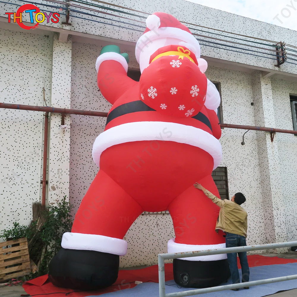 Free Shipping Inflatable Santa Claus with Gift Bag Xmas Santa Old Father Large Cartoon for Yard Decoration