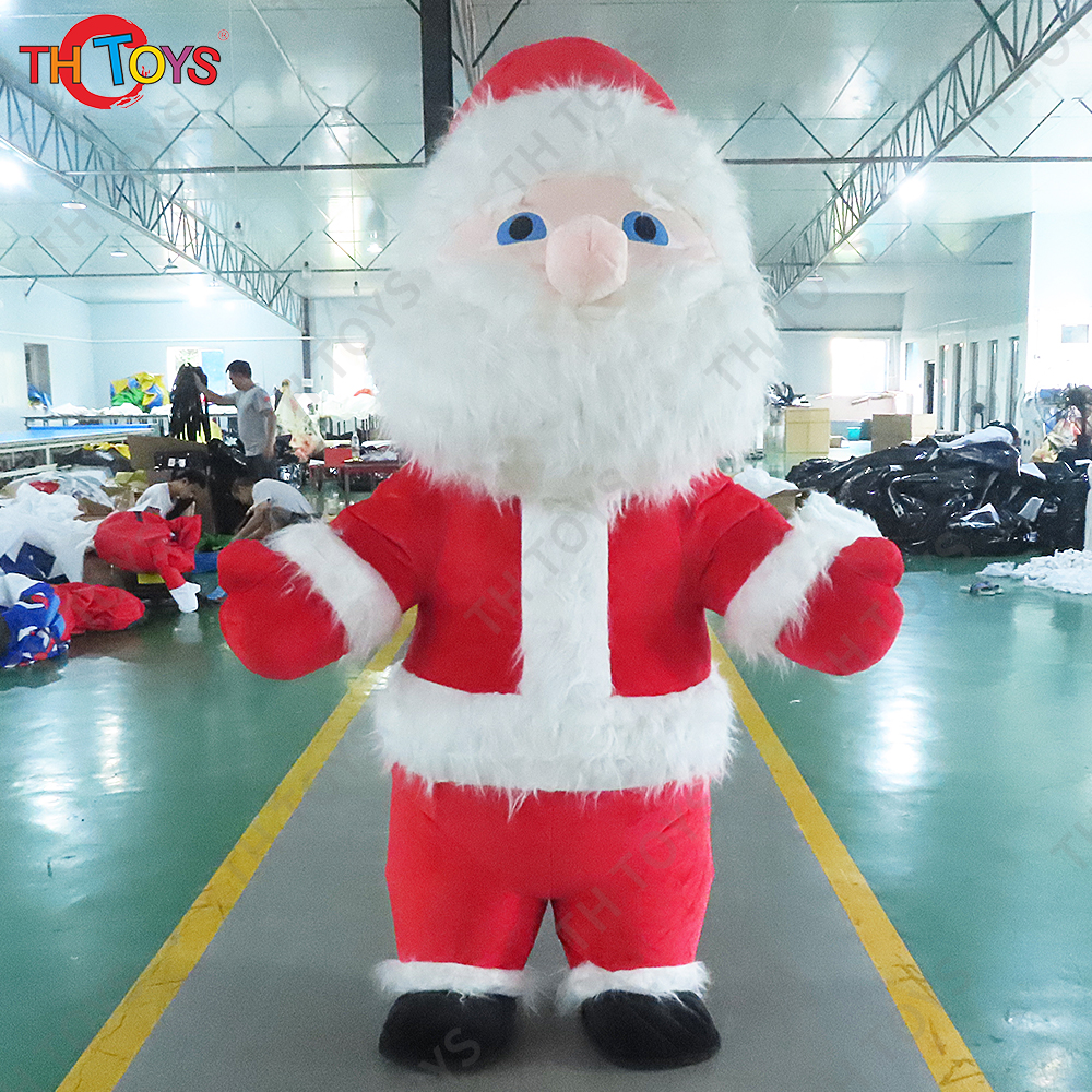 Custom Outdoor Blow Up Christmas Inflatable Santa Garden Decoration plush Inflatables